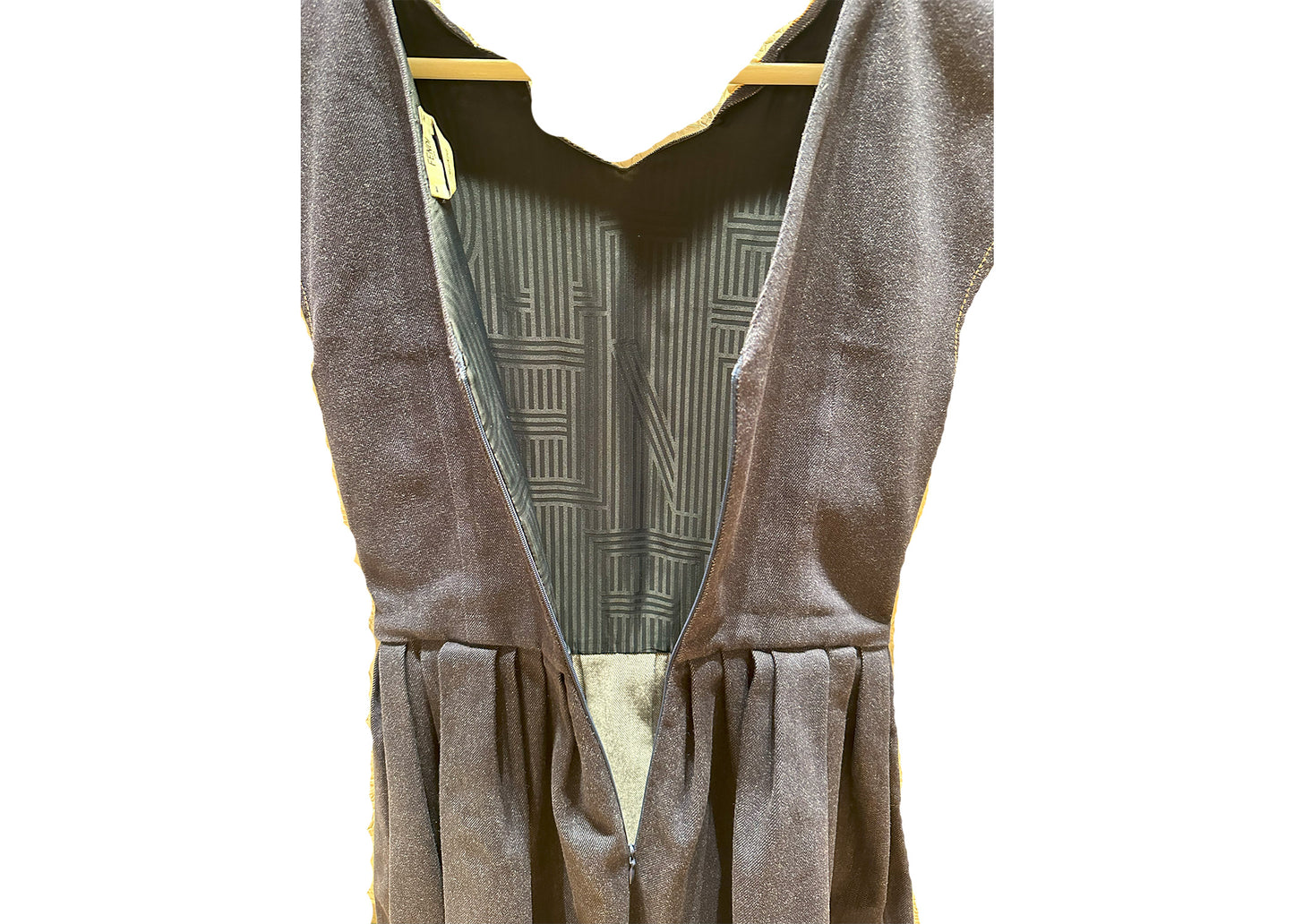 FENDI Denim Dress with Pearl Embellishments