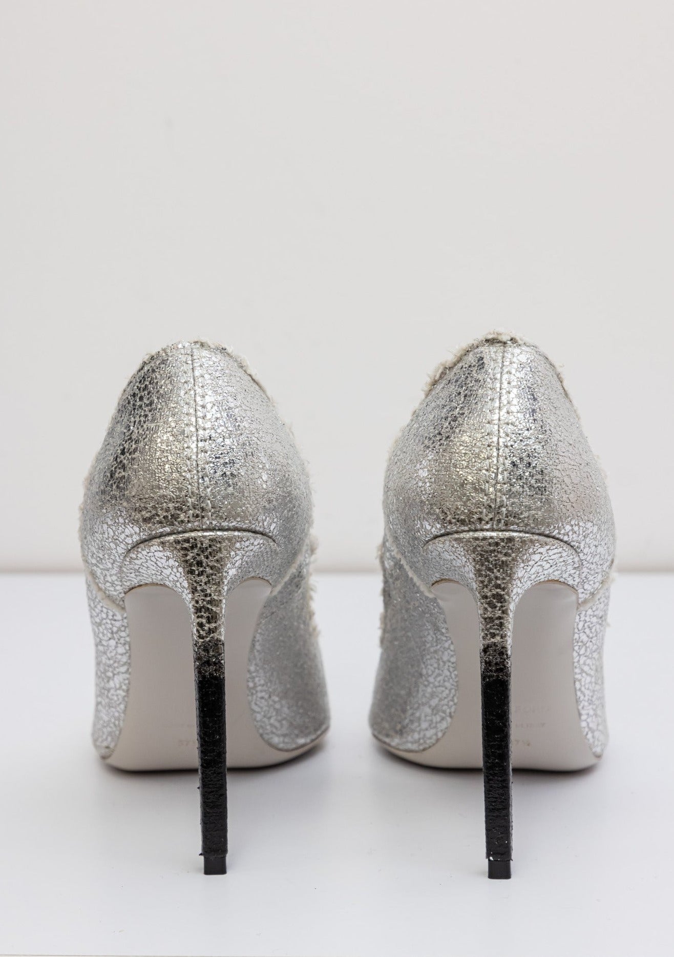 TOM FORD Silver Leather Heels Stiletto Pumps