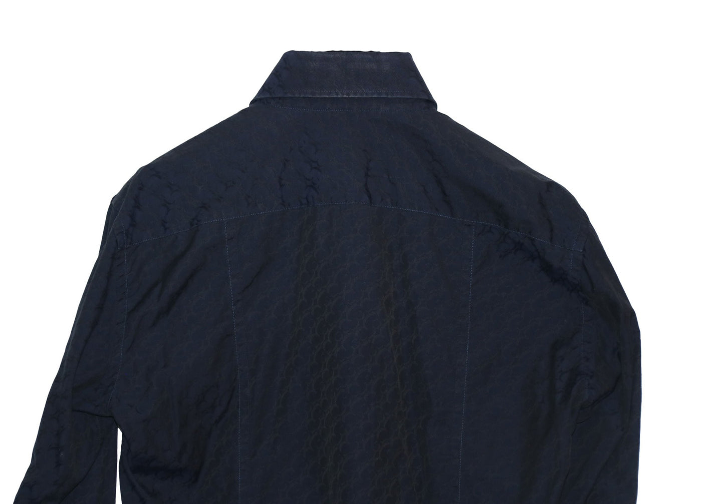 BILLIONAIRE Dunkelblaues Hemd mit Logo-Print