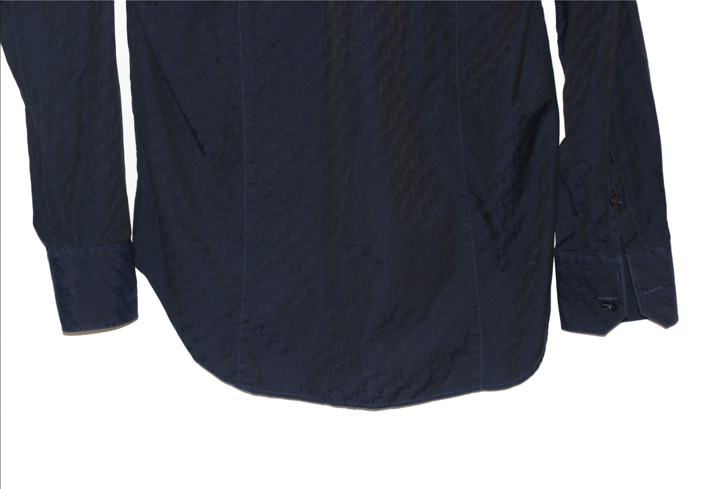 BILLIONAIRE Dunkelblaues Hemd mit Logo-Print