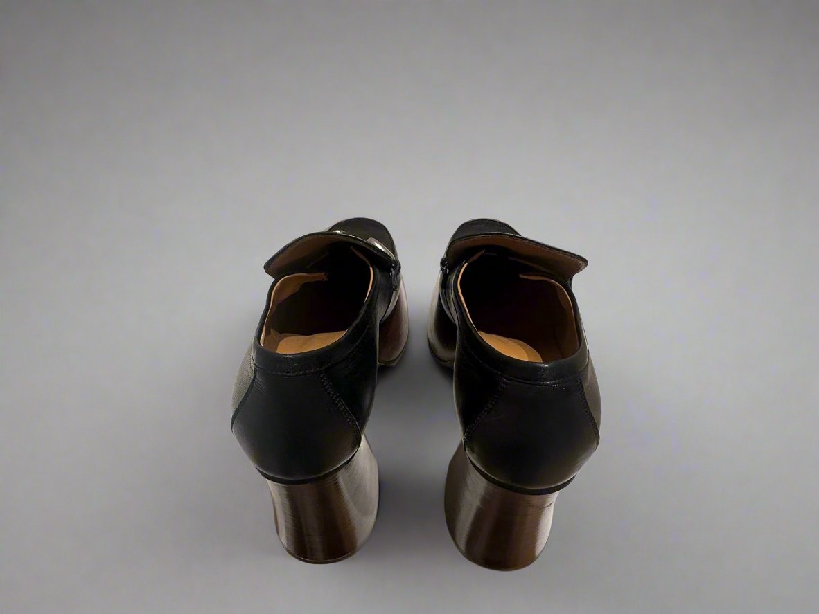 GUCCI Women's Black Platform Loafers with Horsebit size 37.5