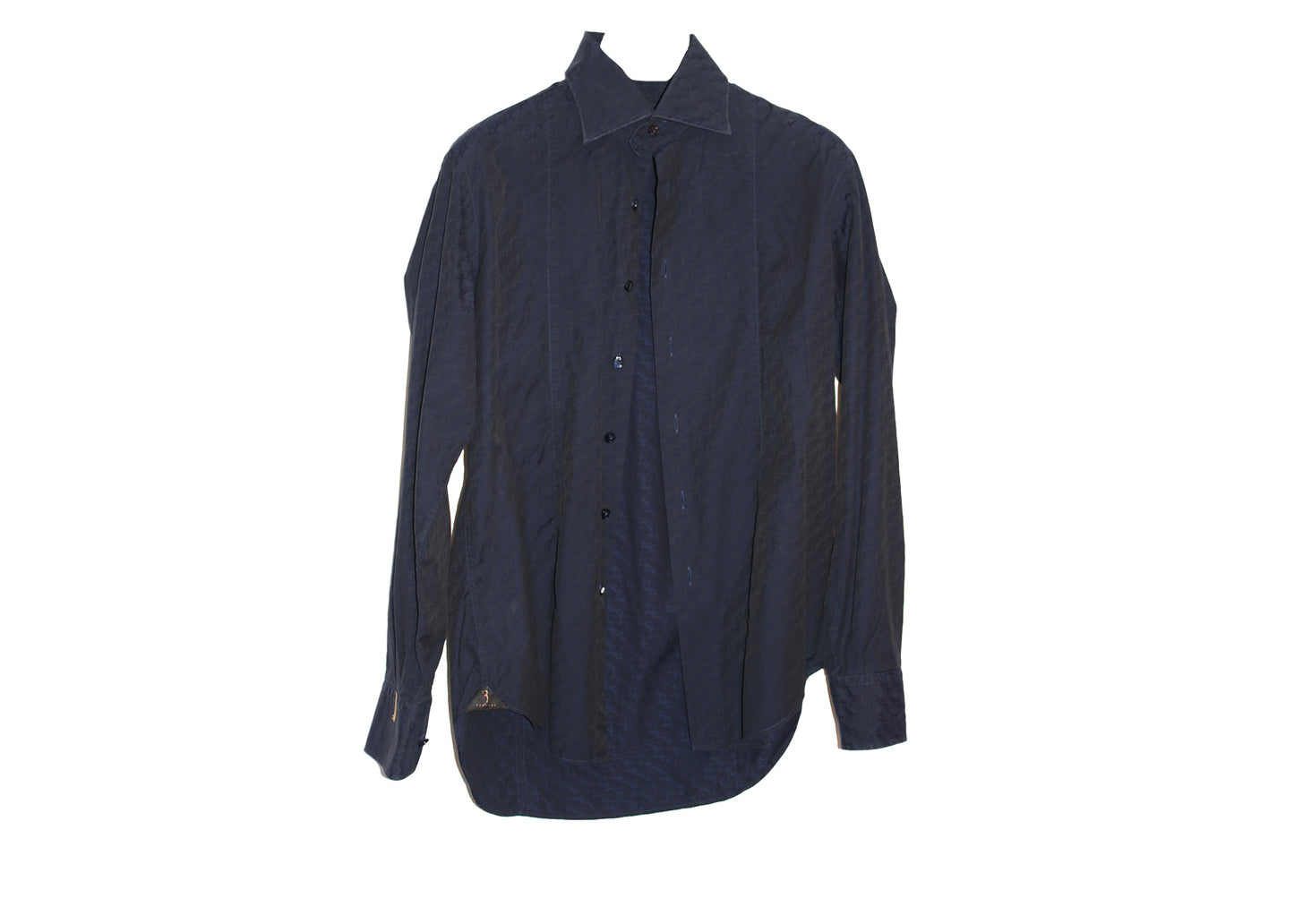 BILLIONAIRE Dark Blue Logo Print Shirt