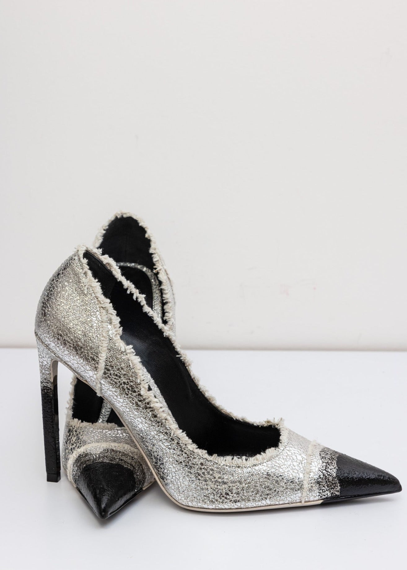 TOM FORD Silver Leather Heels Stiletto Pumps