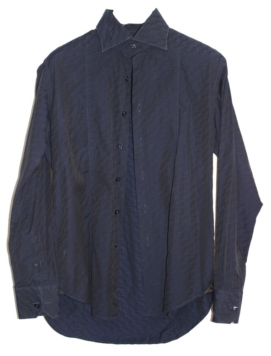 BILLIONAIRE Dark Blue Logo Print Shirt