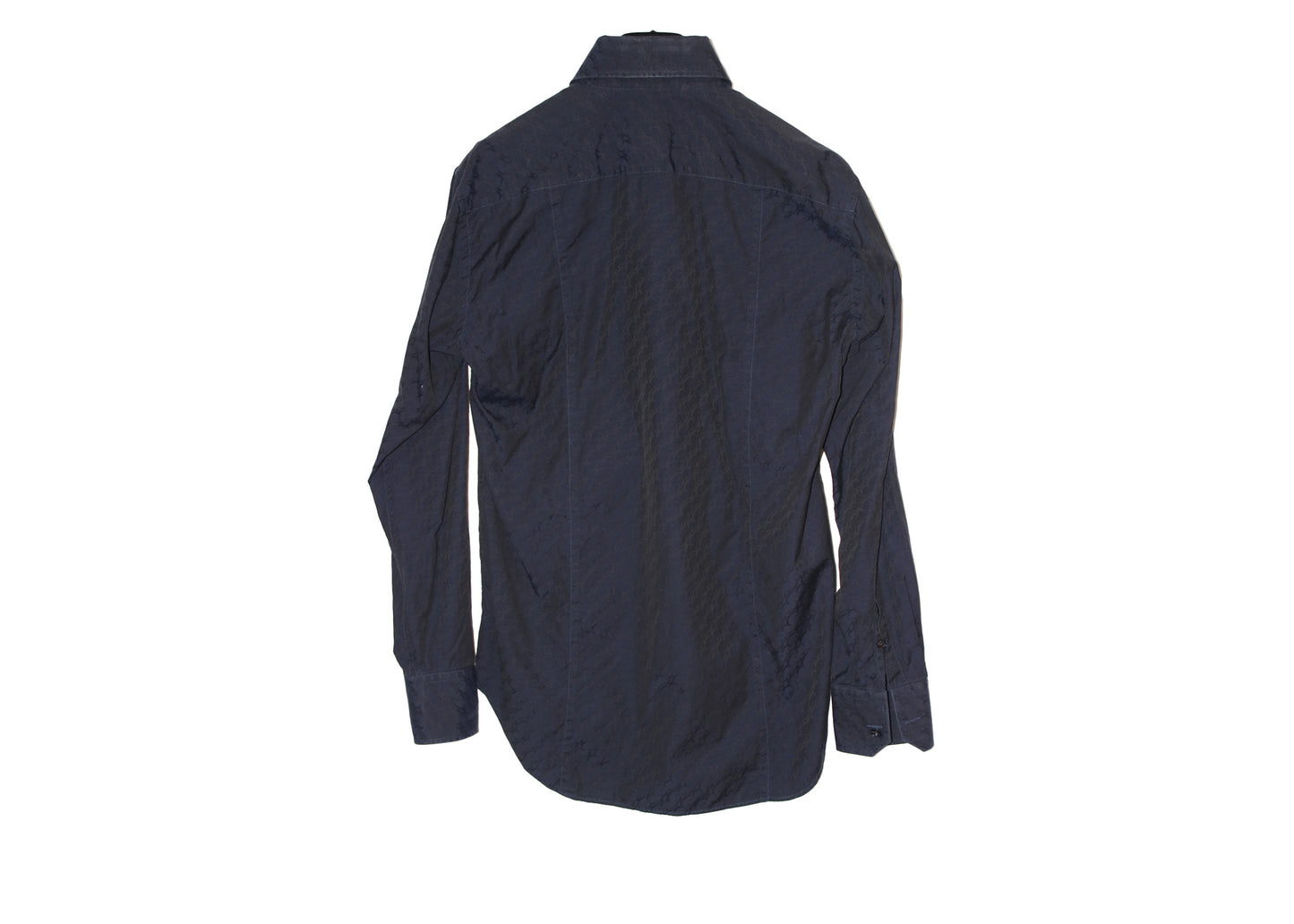 BILLIONAIRE Dunkelblaues Hemd mit Logo-Print