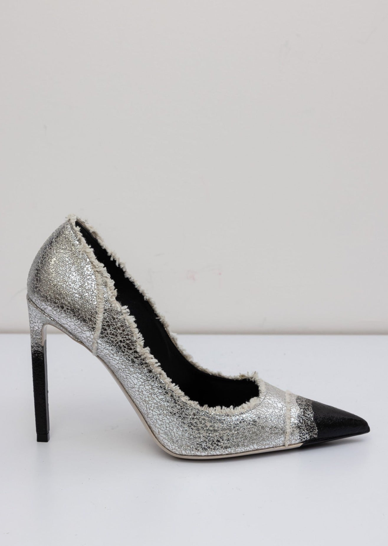 TOM FORD Silver Leather Heels Stiletto Pumps