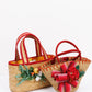 DOLCE & GABBANA Junior Straw tote Handbag with Fruits and Flower