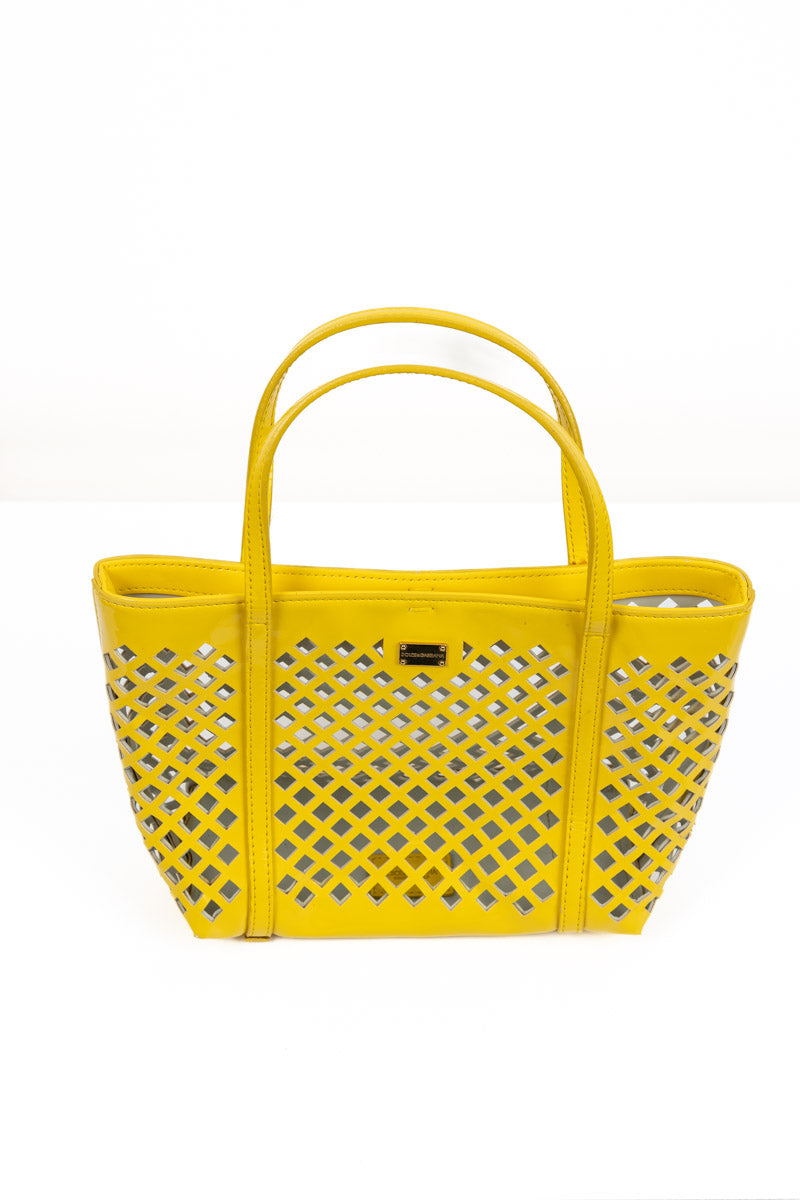 DOLCE & GABBANA Yellow Leather Girls Handbag | Stylish and Timeless Piece