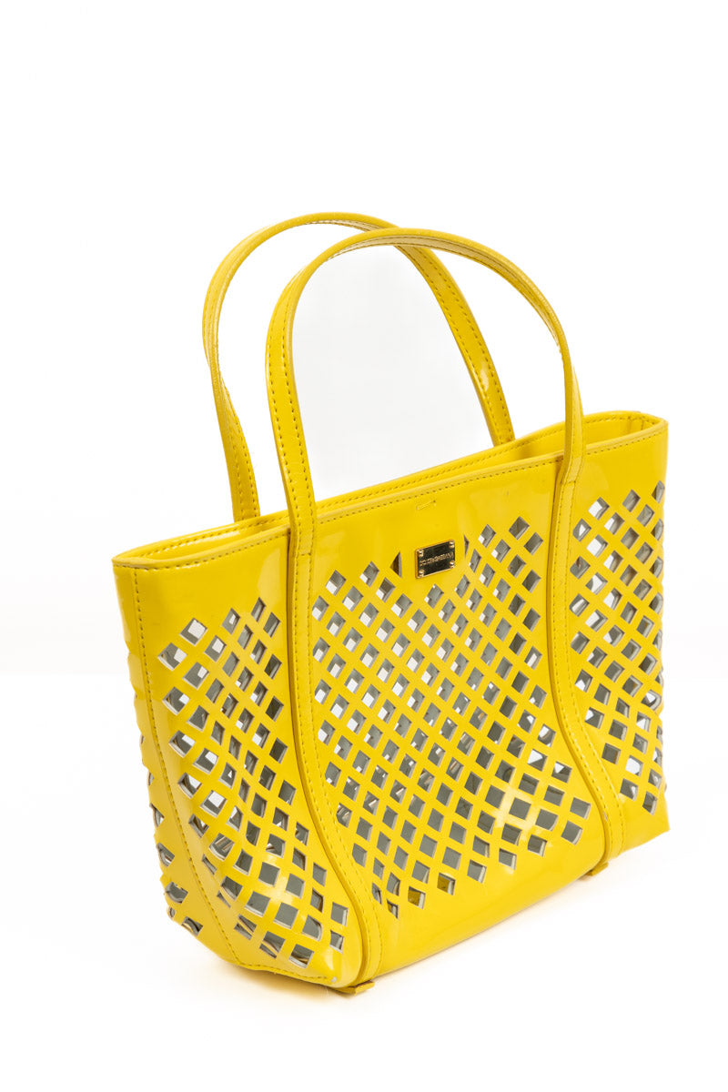 DOLCE & GABBANA Yellow Leather Girls Handbag | Stylish and Timeless Piece