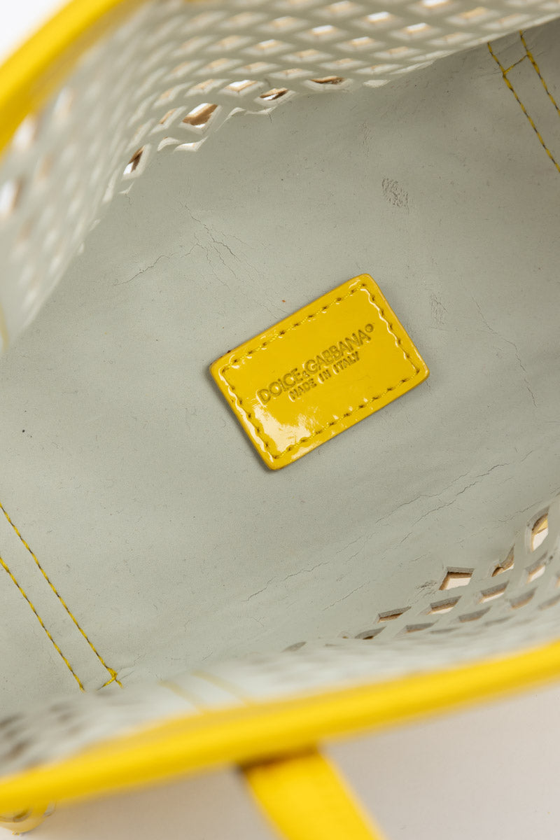 DOLCE & GABBANA Yellow Leather Girls Handbag