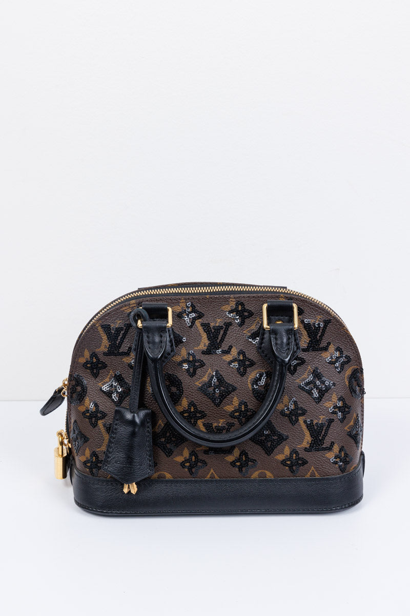 Louis Vuitton Limited Edition Monogram Eclipse Alma Black Brown Bag | Timeless Elegance and Luxury