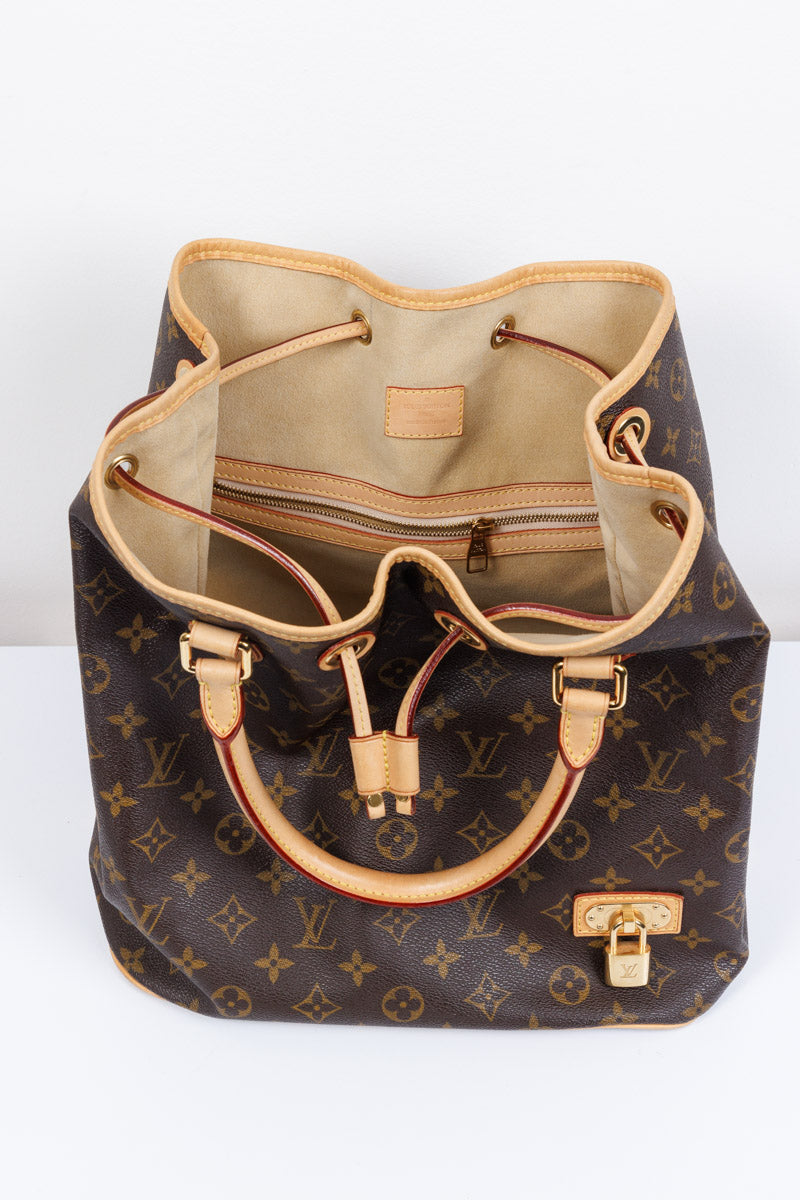 LOUIS VUITTON מונוגרמה בד ניאו חום תיק דלי