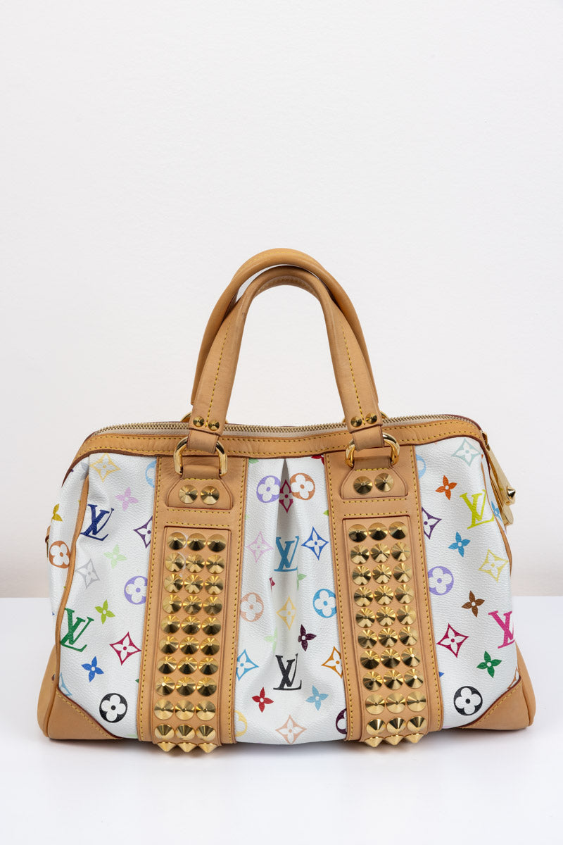 Louis Vuitton White Multicolor Monogram Canvas Courtney MM Bag | Stylish and Timeless Piece