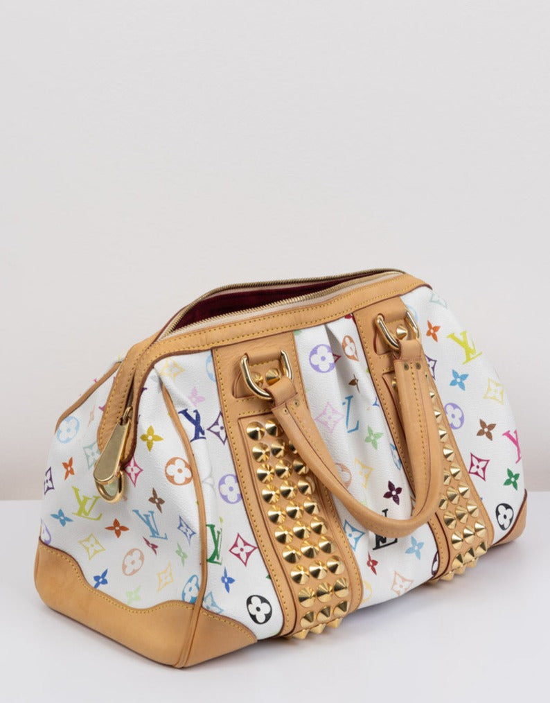 Louis Vuitton White Multicolor Monogram Canvas Courtney MM Bag | Stylish and Timeless Piece