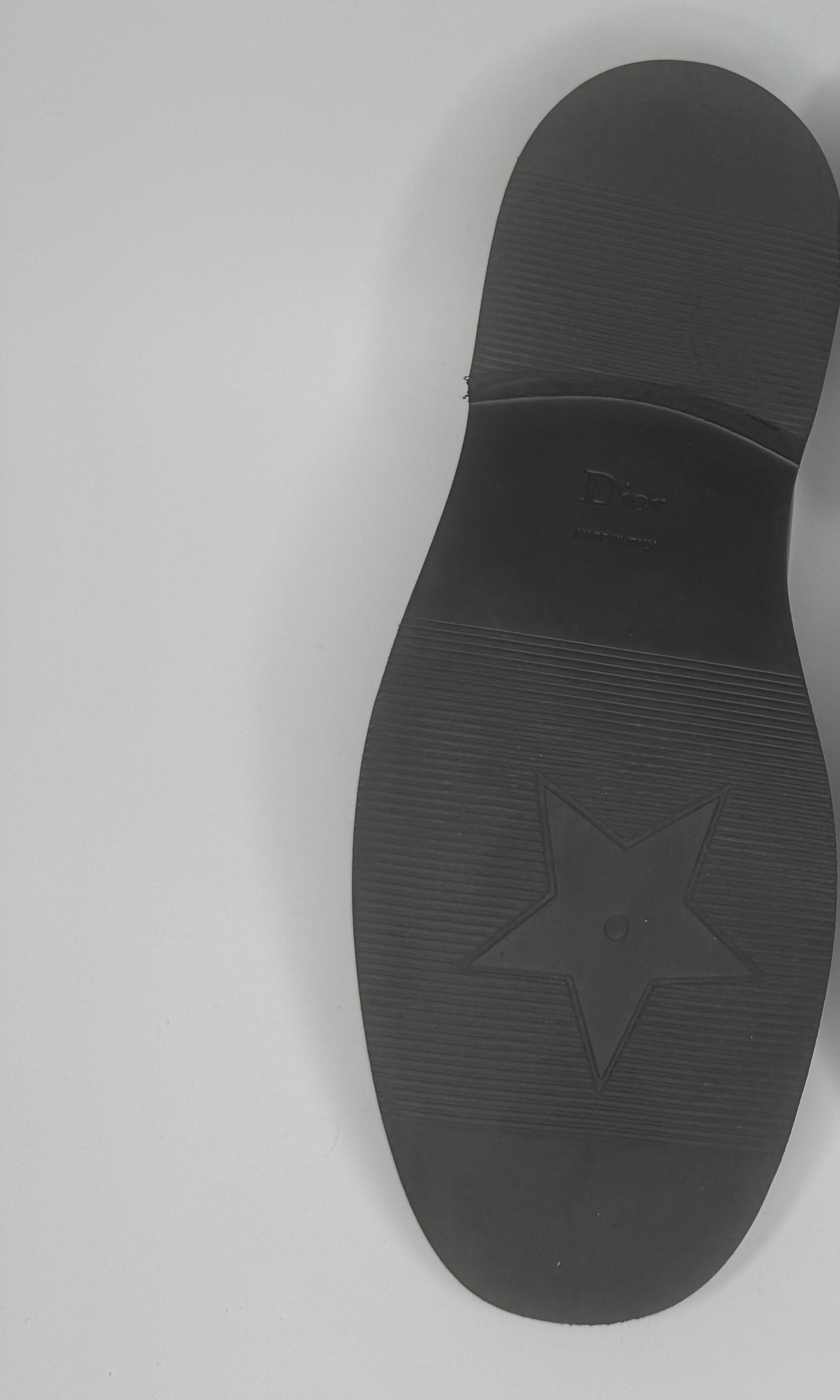 CHRISTIAN DIOR New Boy Grey Leather Flats – Size 38 | Authentic Luxury, Made in Italy