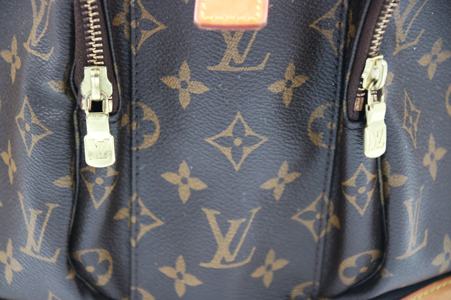 LOUIS VUITTON PARIS Brown Monogram Canvas Sac Bosphore Backpack Bag - Made in France