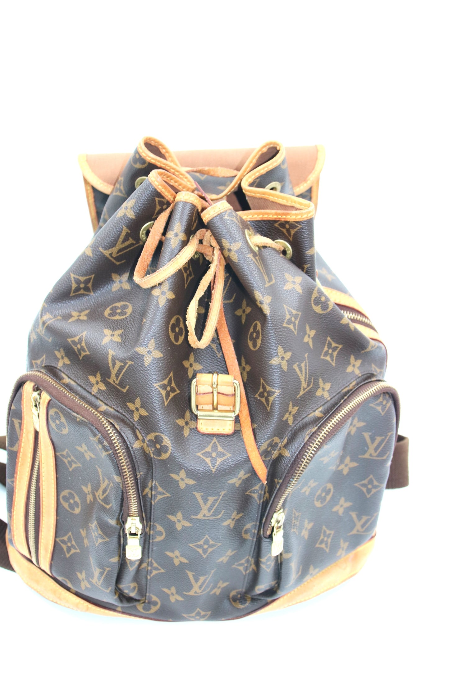 LOUIS VUITTON PARIS Brown Monogram Canvas Sac Bosphore Backpack Bag - Made in France