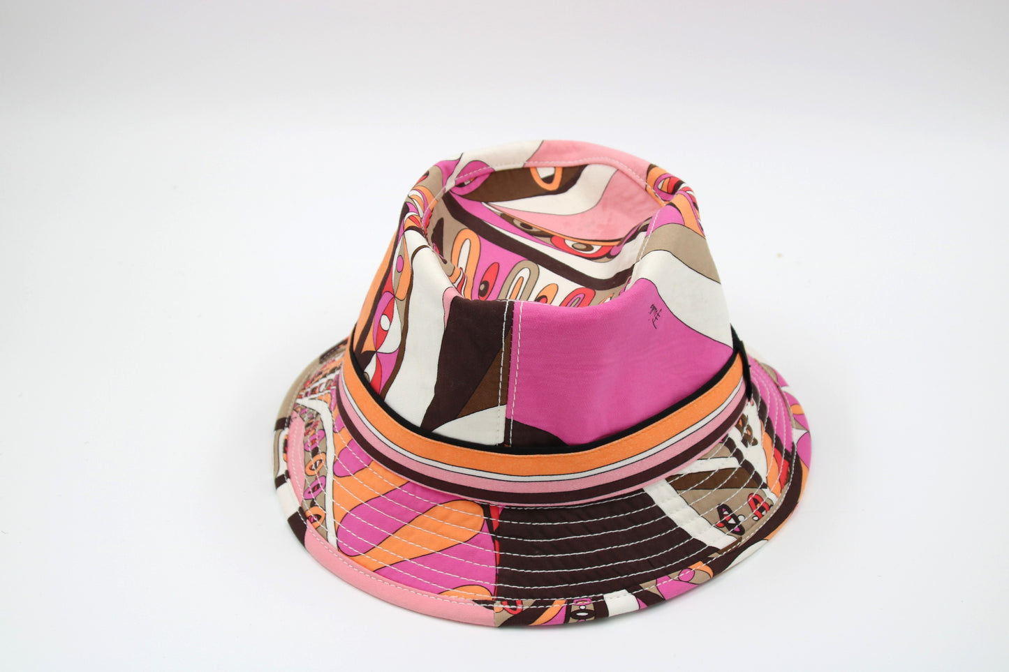 EMILIO PUCCI Fuchsia and Black Cotton Bucket Hat | Stylish Sun Protection