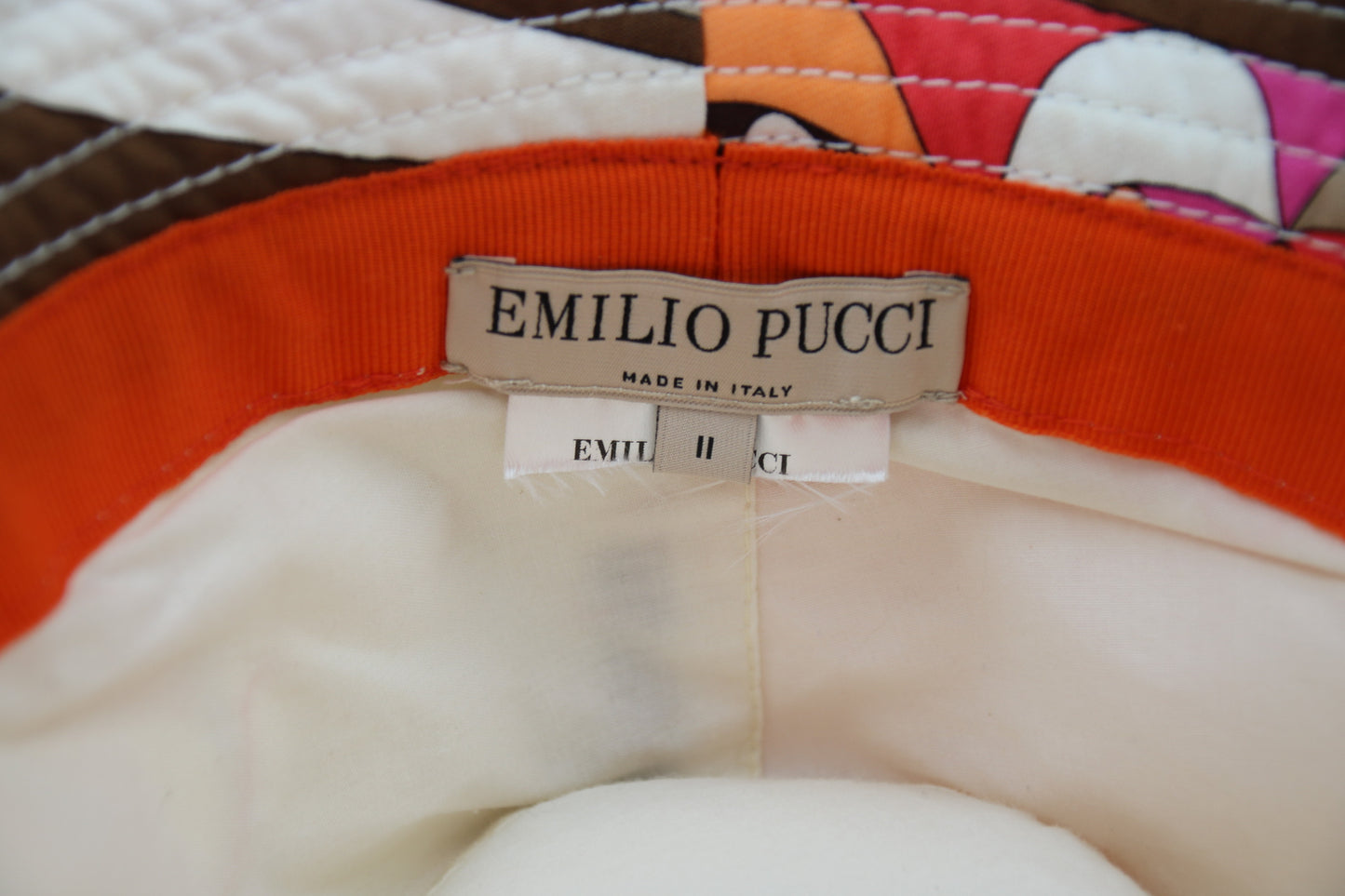 EMILIO PUCCI Fuchsia and Black Cotton Bucket Hat