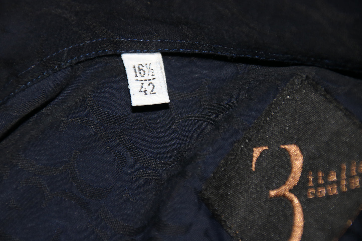 BILLIONAIRE Dunkelblaues Hemd mit Logo-Print