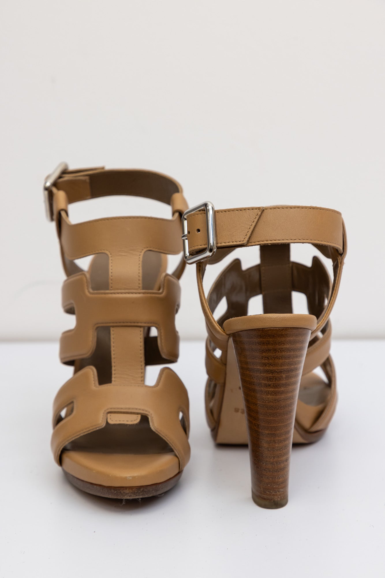 Hermes High Heel Pump Sandal | Tan Brown | Size 36 IT | Made in Italy