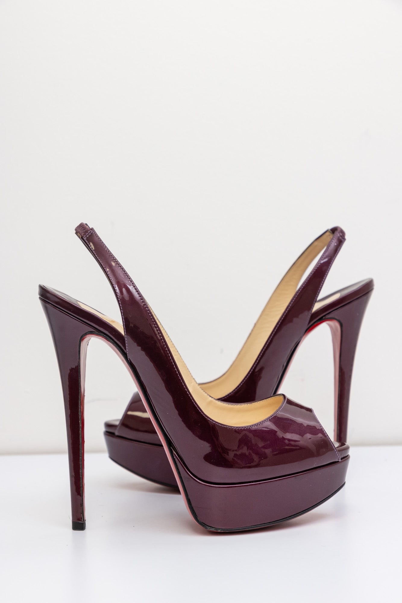 Christian Louboutin Cathay Oxblood Patent Pumps