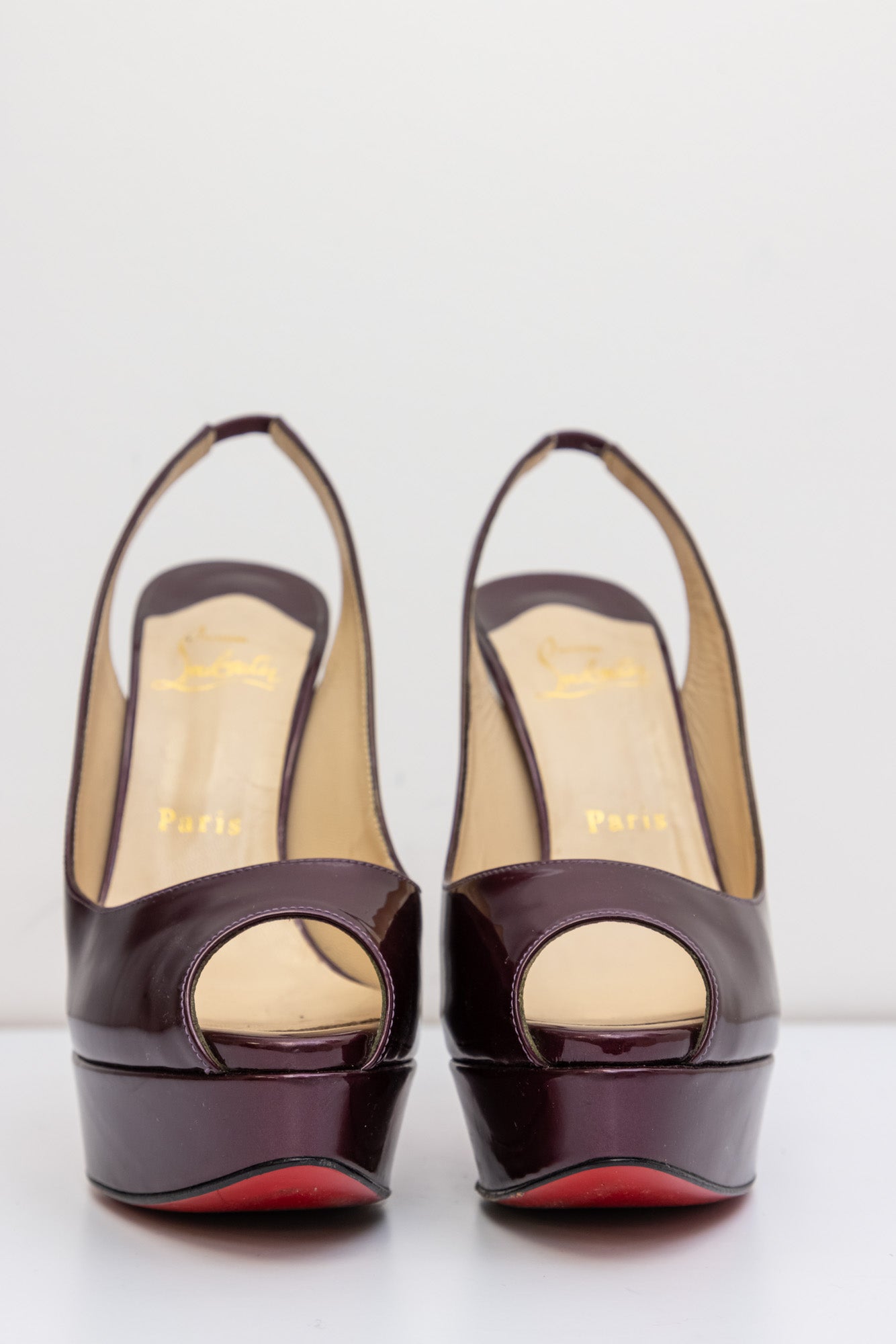 Christian Louboutin Cathay Oxblood Patent Pumps