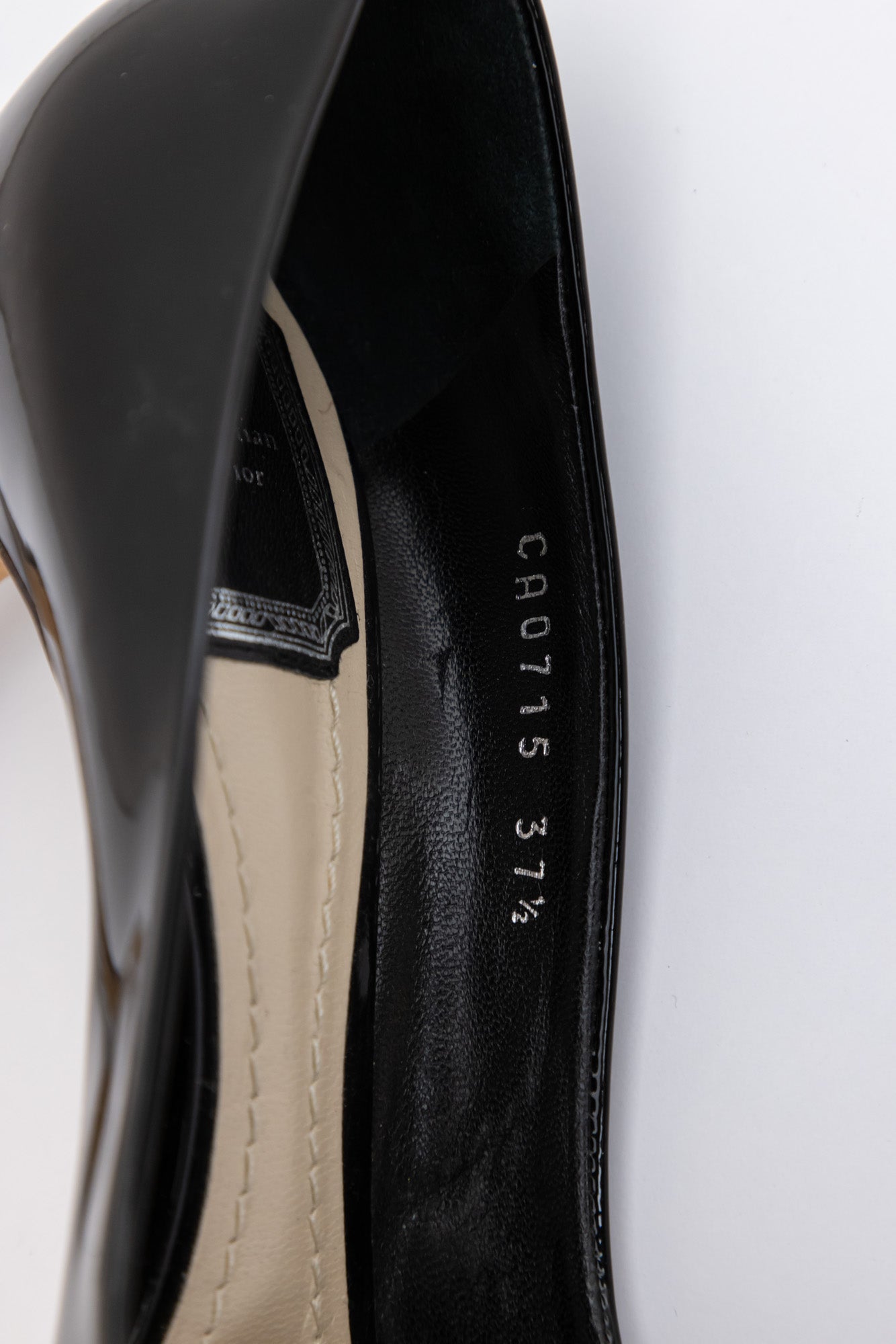 CHRISTIAN DIOR Black Patent Leather Heels