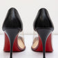 CHRISTIAN LOUBOUTIN Pointed Toe Metal Clear Pumps - Black Silver