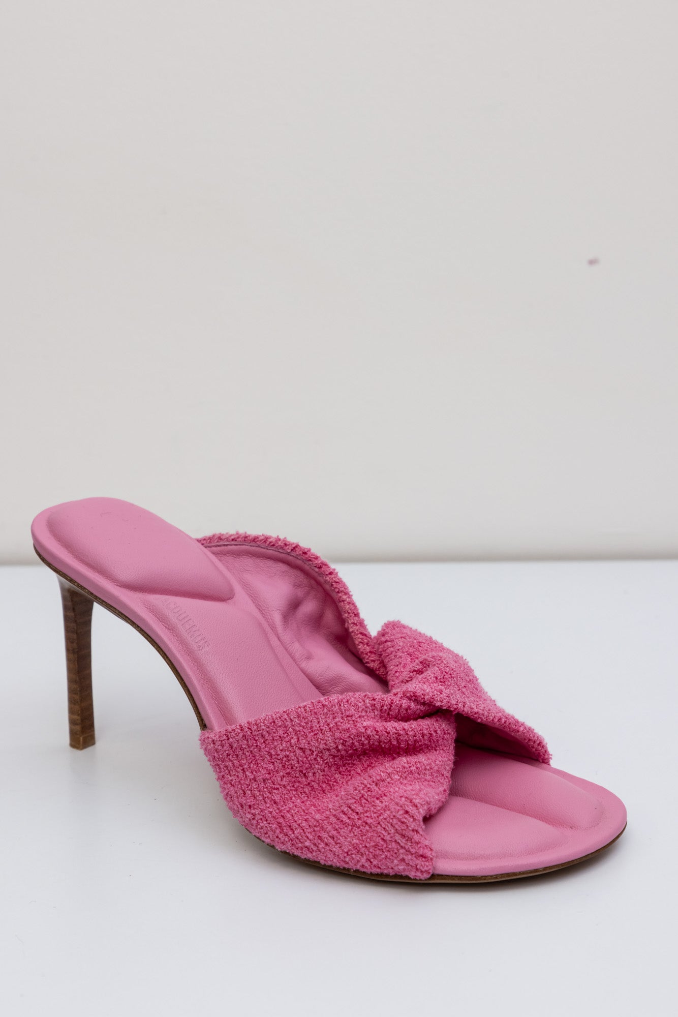 JACQUEMUS Pink 'Les Mules Bagnu' Heeled Sandals | Size IT 35 | Made in Italy