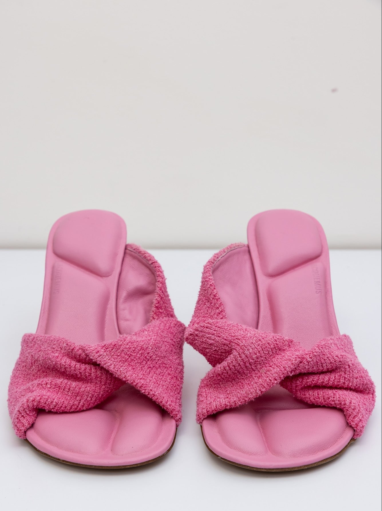 JACQUEMUS Pink 'Les Mules Bagnu' Heeled Sandals | Size IT 35 | Made in Italy