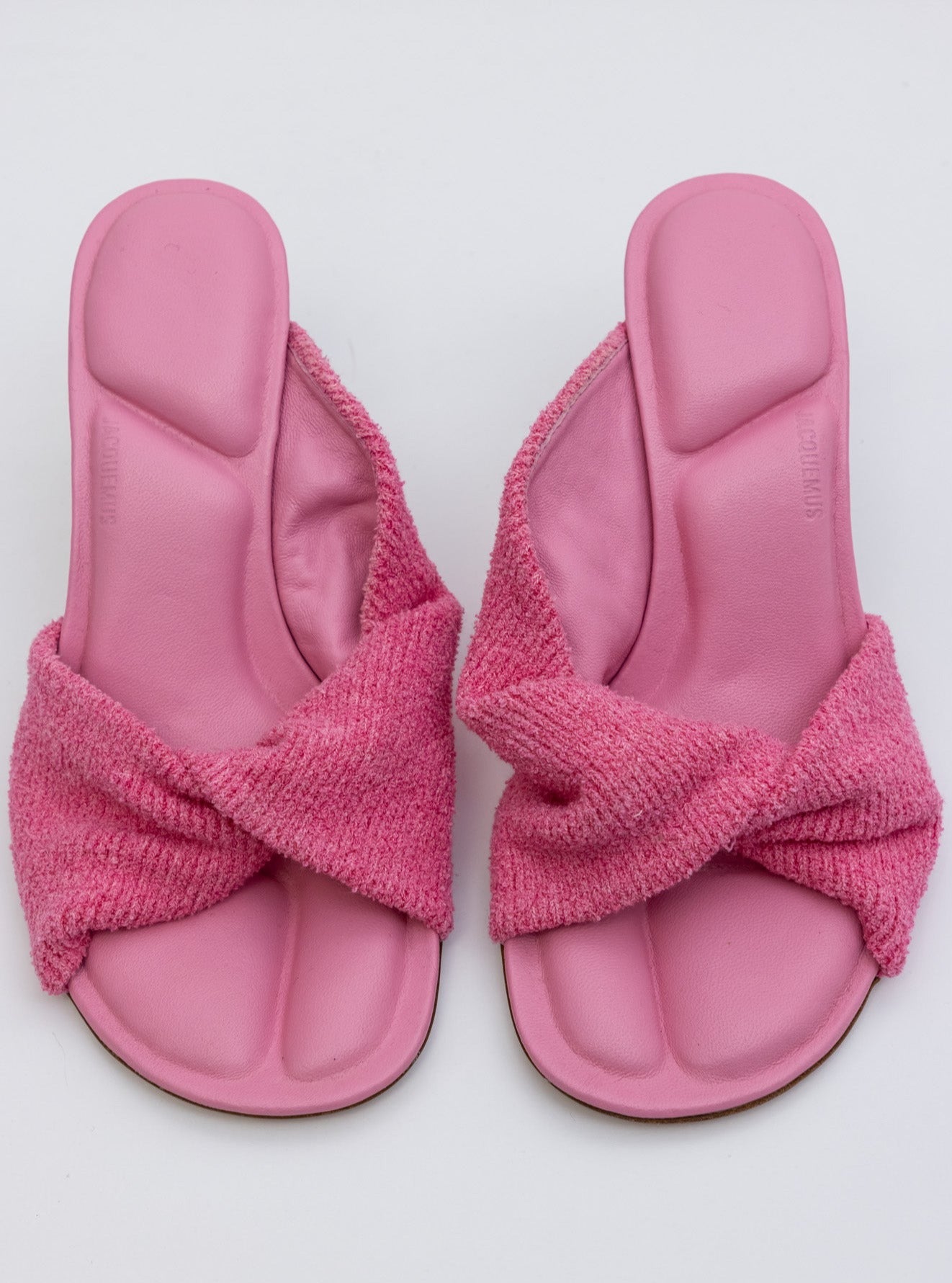 JACQUEMUS Pink 'Les Mules Bagnu' Heeled Sandals | Size IT 35 | Made in Italy