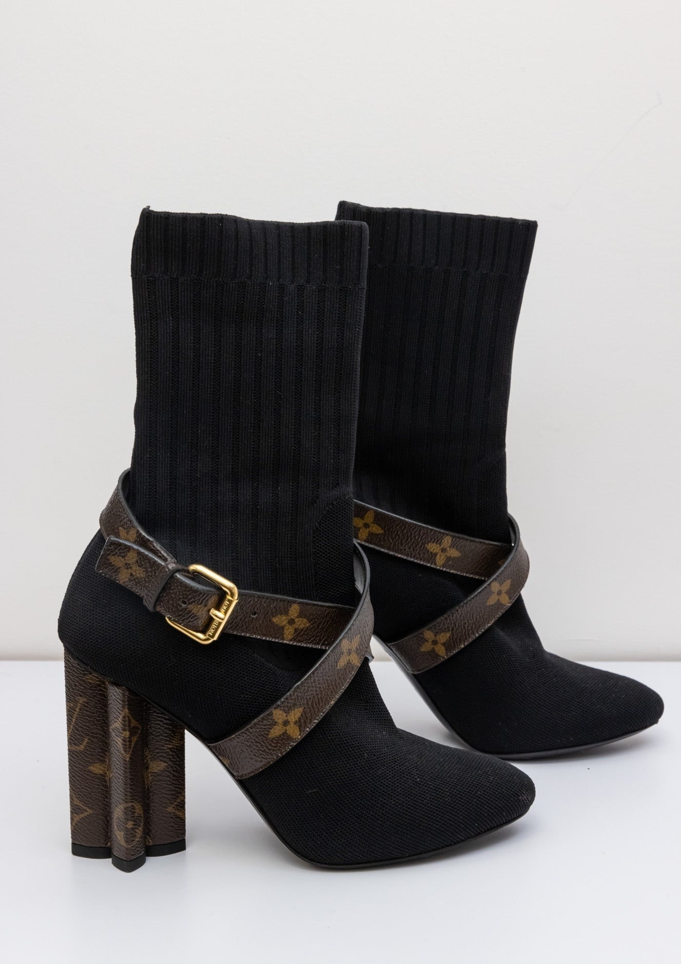 LOUIS VUITTON Silhouette cloth Ankle Boots