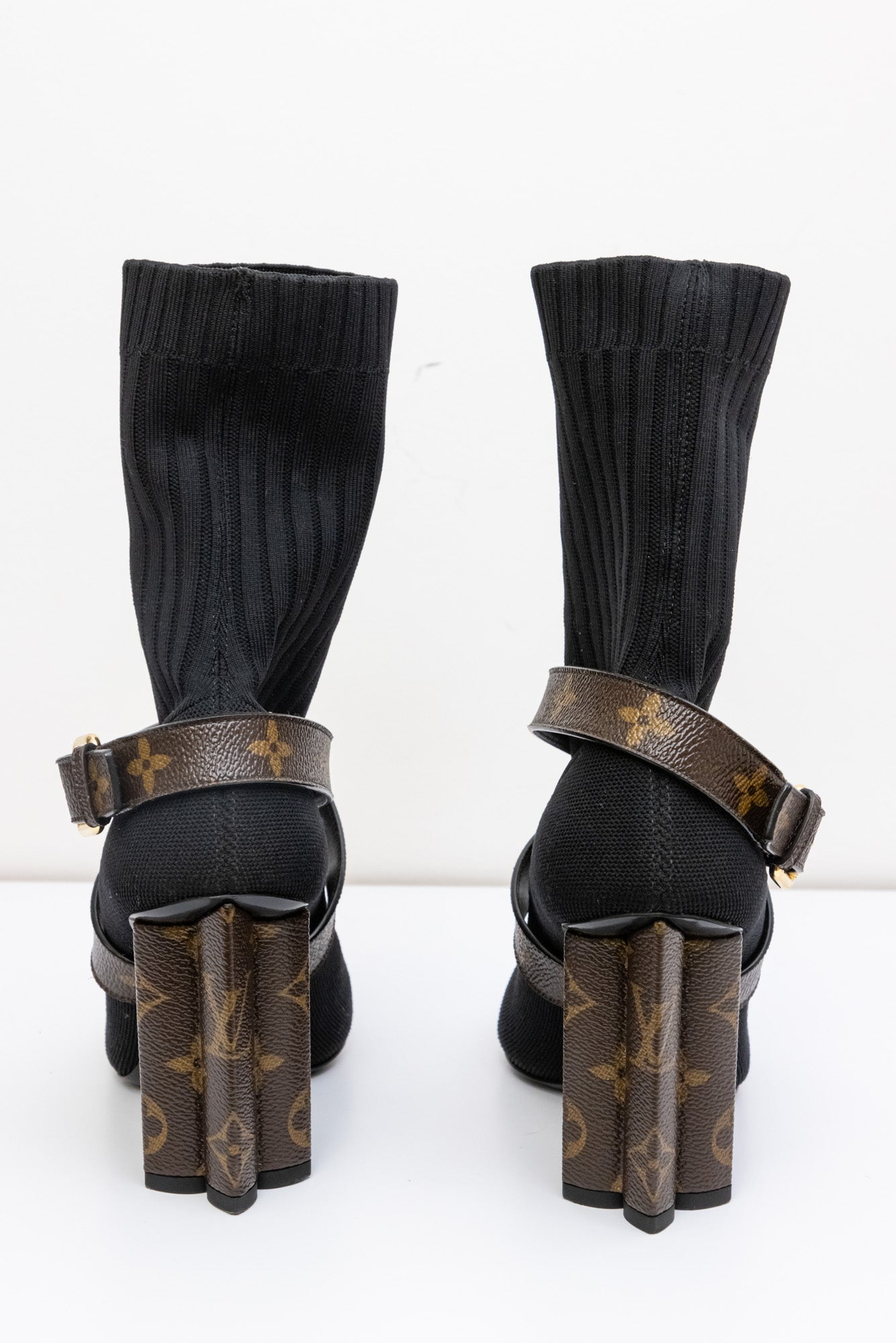 LOUIS VUITTON Silhouette cloth Ankle Boots