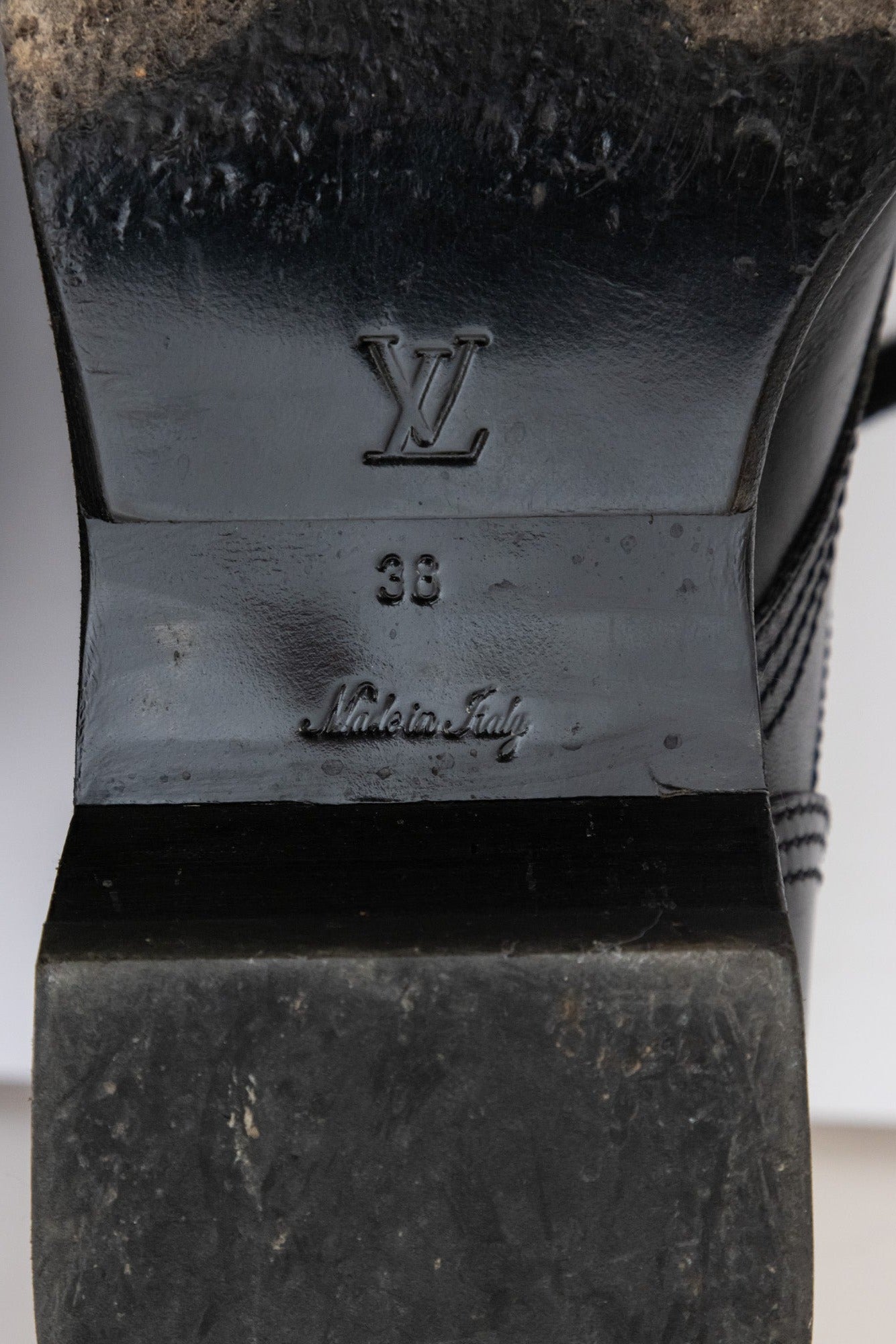 LOUIS VUITTON Metropolis Schuhe Monogramm Canvas | Schwarze Lederstiefeletten