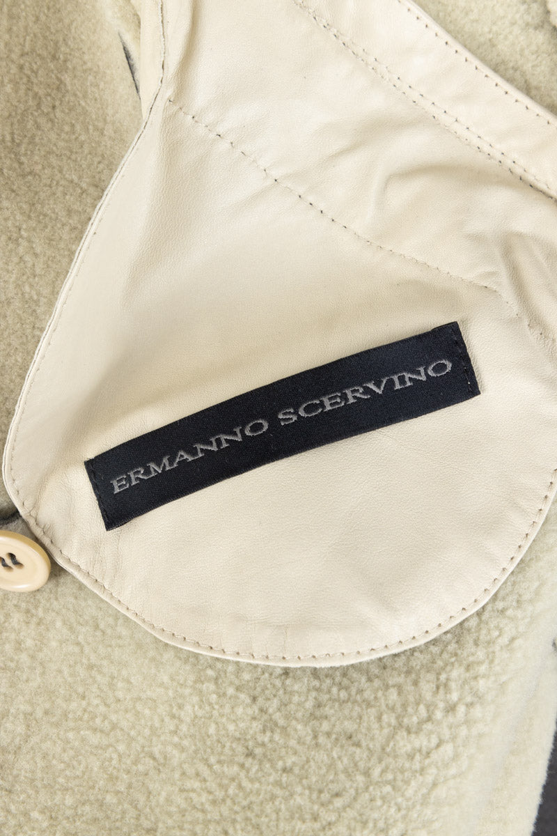 ERMANNO SCERVINO Серая куртка из кожи и меха