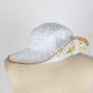 MONNALISA White Sun Hat for Girls with Yellow Flowers