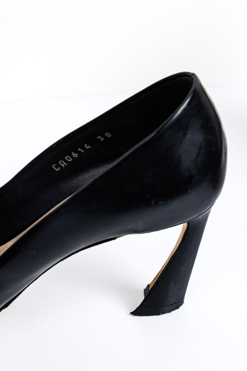 CHRISTIAN DIOR Black Leather Songe Pump Heels