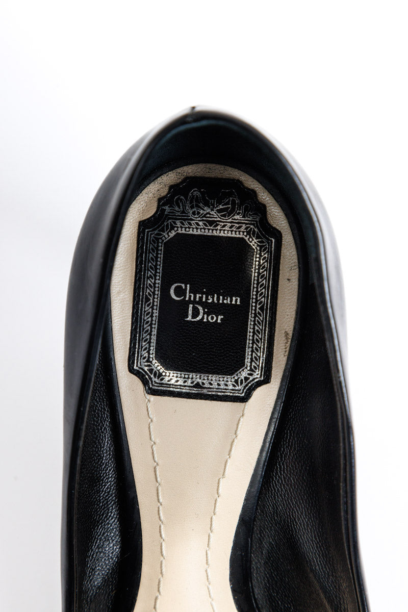 CHRISTIAN DIOR Black Leather Songe Pump Heels