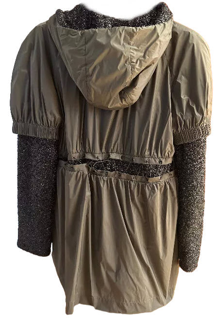 CHANEL Metallic Hooded Full Zip Jacket