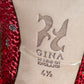 GINA Red Satin Crystal Embellished Peep Toe Platform Pumps