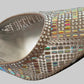 Authentic FENDI Roma Silver Crystal Slingback Pumps Sculptural Metal Heel Size IT 39 Excellent Condition