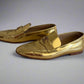 Chanel Metallic Gold Loafers – Size 38.5, Made in Italy | Iconic Luxury Shoes