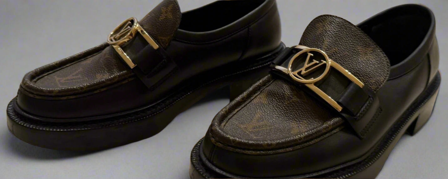 Authentic Louis Vuitton Monogram Loafers – Size 38, Like-New Condition, Worn Once