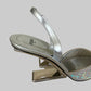 Authentic FENDI Roma Silver Crystal Slingback Pumps Sculptural Metal Heel Size IT 39 Excellent Condition