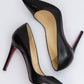 CHRISTIAN LOUBOUTIN Kate 100 Point-Toe Leather Pumps | Black | Very Good Condition | Made in Italy