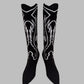 CHRISTIAN DIOR Black & White Flame Cowboy Boots | Luxury Designer Footwear