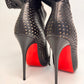 CHRISTIAN LOUBOUTIN Jennifer Perforated Black Leather Boots - New