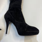 LOUIS VUITTON Black Suede Leather Boots - Size 40 | Excellent Condition - Luxury Footwear