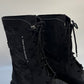 CHRISTIAN DIOR Black Lace Rubber Combat Boots - Size 38 | Excellent Condition